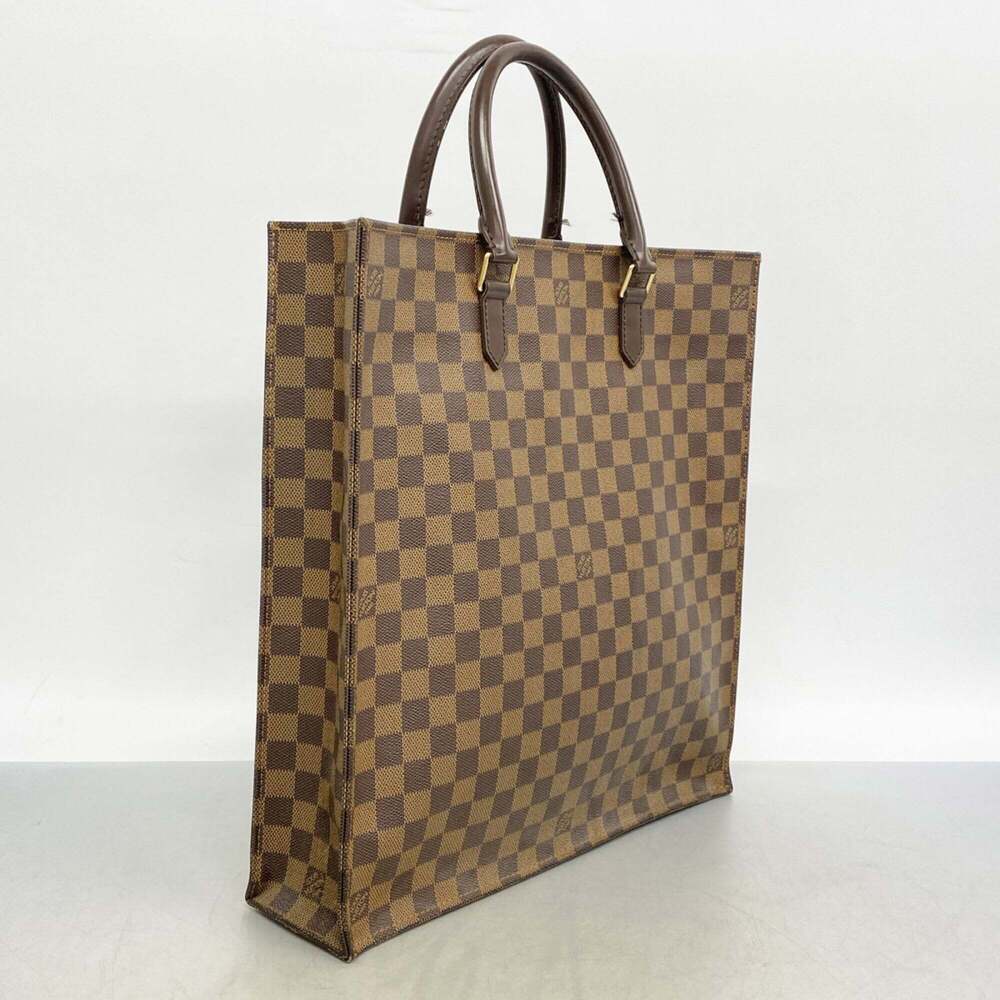 Louis Vuitton Damier Sac Plat Tote Bag N51140 Ebene Women's - Picture 2 of 10